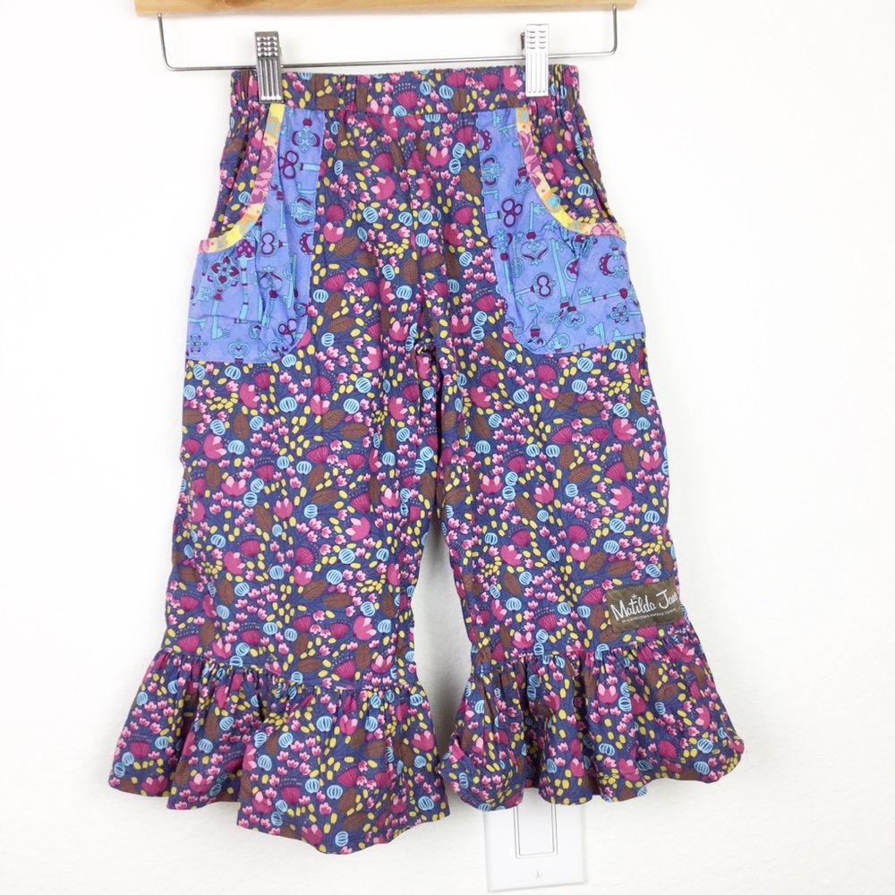 Matilda Jane Girls Vintage Floral Ruffle Pants